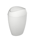 Umbra 1009613-661 Twirla Trash Can with Flipping Lid, 9 L, Metallic White