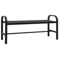 vidaXL Durable Patio Bench - Weather-Resistant & eco-Friendly Made of Steel and WPC, in Black', Suitable for Garden and Outdoor Use