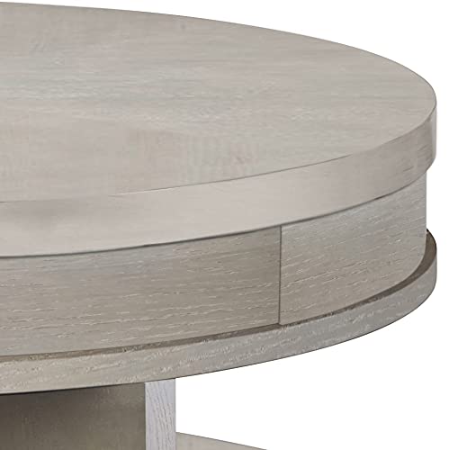 Progressive Furniture Augustine Ii Round Cocktail Table, Pearlized Gray