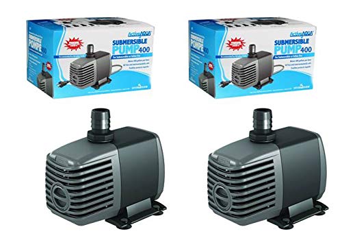 Hydrofarm Aapw400 Active Aqua 400 Gph Submersible Hydroponic Pond Aquarium Water Pump (2 Pack)