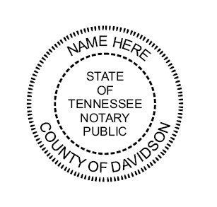 New Imprue Round Self-Inking Notary Seal Rubber Stamp - Davidson