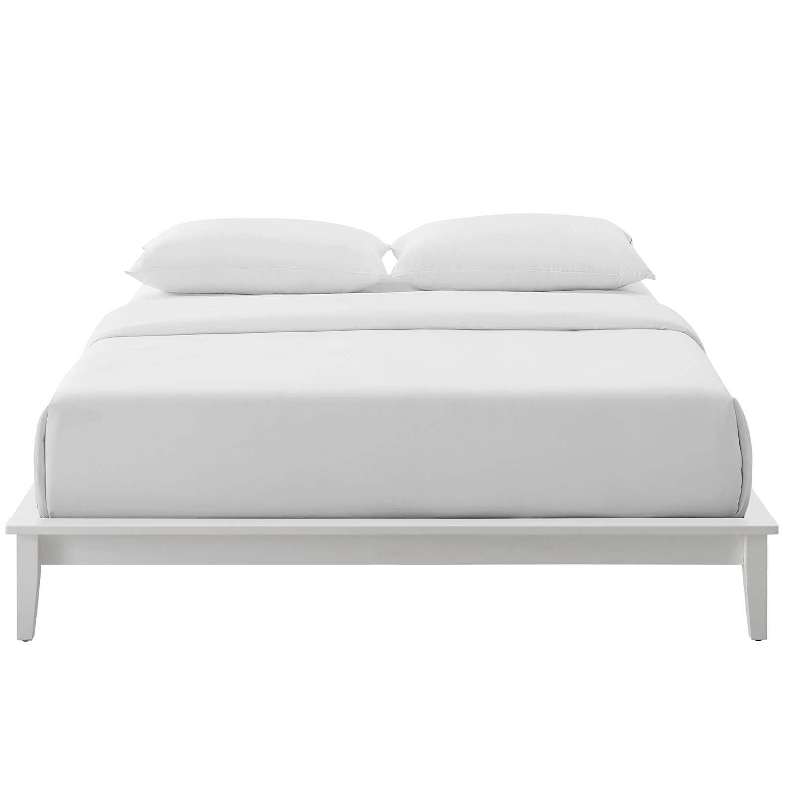 Modway Lodge Wood Platform Full Bed Frame in White