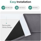 Homeideas 100% Blackout French Door Curtains, Privacy Door Curtains For Door Window, 26 X 68 Inch Room Darkening Curtains, Thermal Insulated Door Window Shades For Bedroom, (1 Panel, Grey)