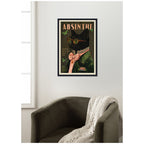 WG Absinthe Kitty by The Whiskey Ginger Framed Canvas Wall Art Print
