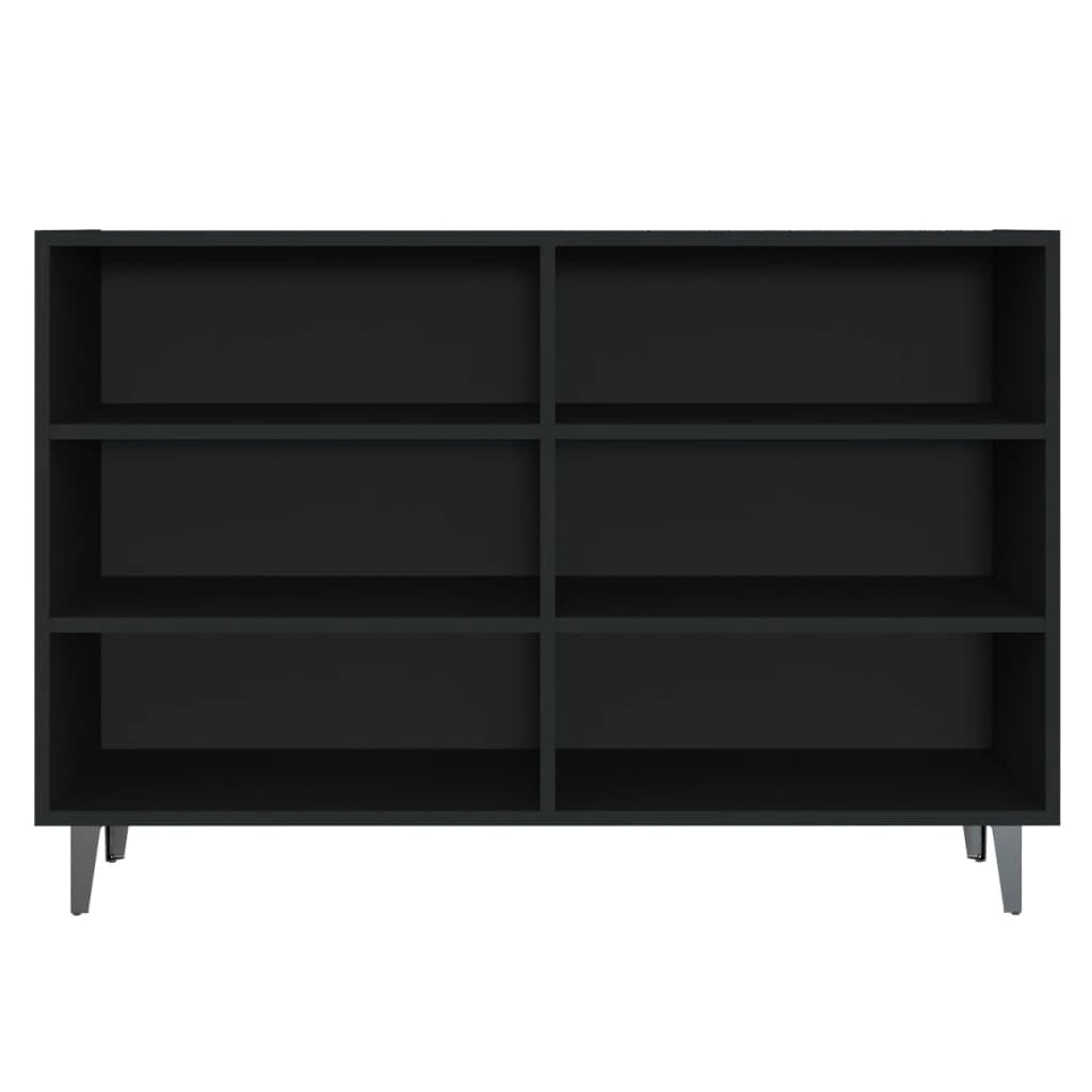 vidaXL Sideboard Black 40.7&quot;x13.8&quot;x27.6&quot; Chipboard