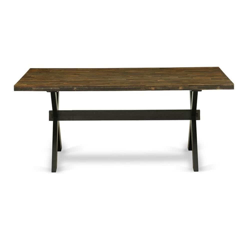 East West Furniture Xt677 X-Style Kitchen Dining Table - A Rectangle Wooden Table Top With Stylish Legs, 40X72 Inch, Multi-Color