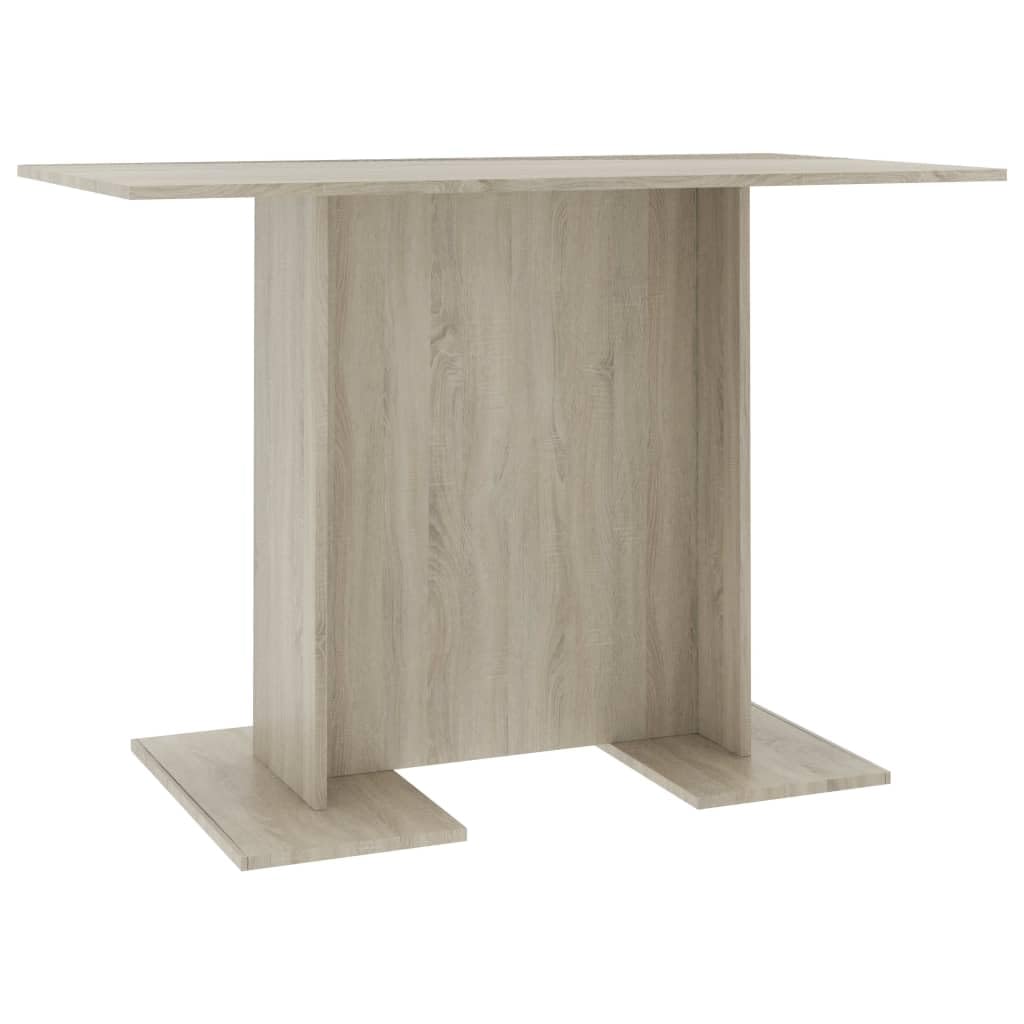 vidaXL Sonoma Oak Dining Table - Minimalist Style, Engineered Wood Construction, Easy to Clean, Stable & Durable - Ideal for Family & Friends Gatherings