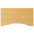 vidaXL Bamboo Desk Top - Multi-Purpose Durable Bamboo Table Top with Whole-Block Design and Curved Edge - Easy-to-Clean with Var