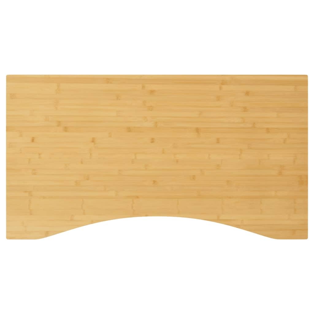 vidaXL Bamboo Desk Top - Multi-Purpose Durable Bamboo Table Top with Whole-Block Design and Curved Edge - Easy-to-Clean with Var