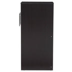Baxton Studio Lindo Wood Bookcase with Two Pulled Out Doors Shelving Cabinet, Dark Brown