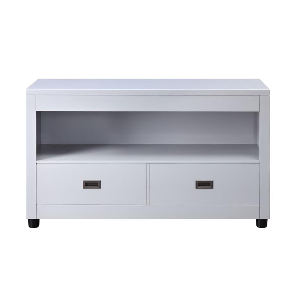 ACME Eleanor 2-Drawer Wooden Sofa Table with Compartment in Dove Gray