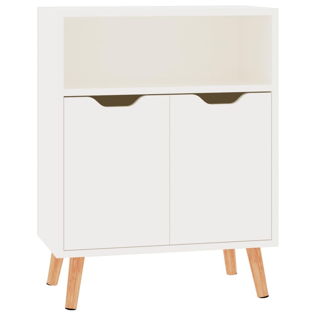 vidaXL Sideboard High Gloss White 23.6&quot;x11.8&quot;x28.3&quot; Chipboard