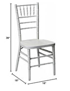 Commercial Seating Products European White Wood Dining Chairs, 2-Pack