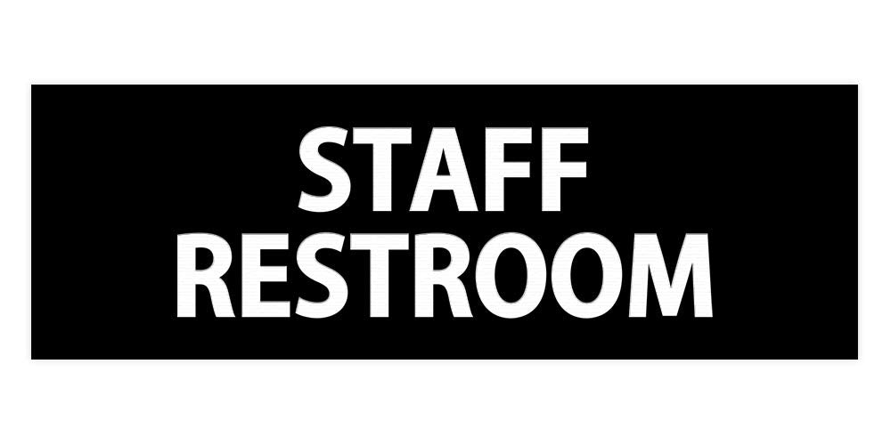 Signs Bylita Basic Staff Restroom (Black) - Small