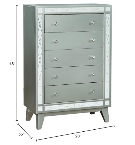 Coaster Furniture Leighton Chest Metallic Mercury 204925
