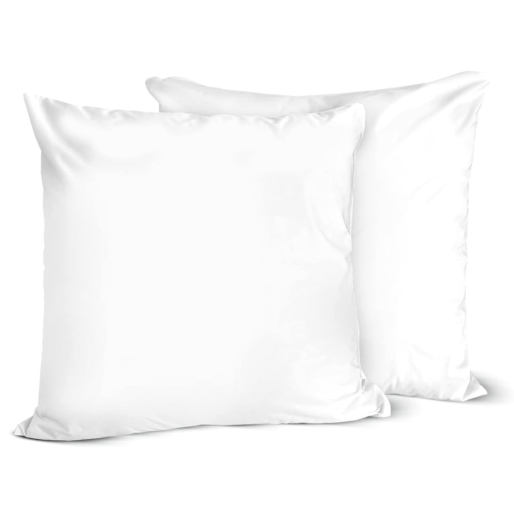 Euro Size Pillow Protectors (Set Of 2) - European Square 16X16 Pillow Covers Waterproof Hypoallergenic Dust Proof Zippered Encas