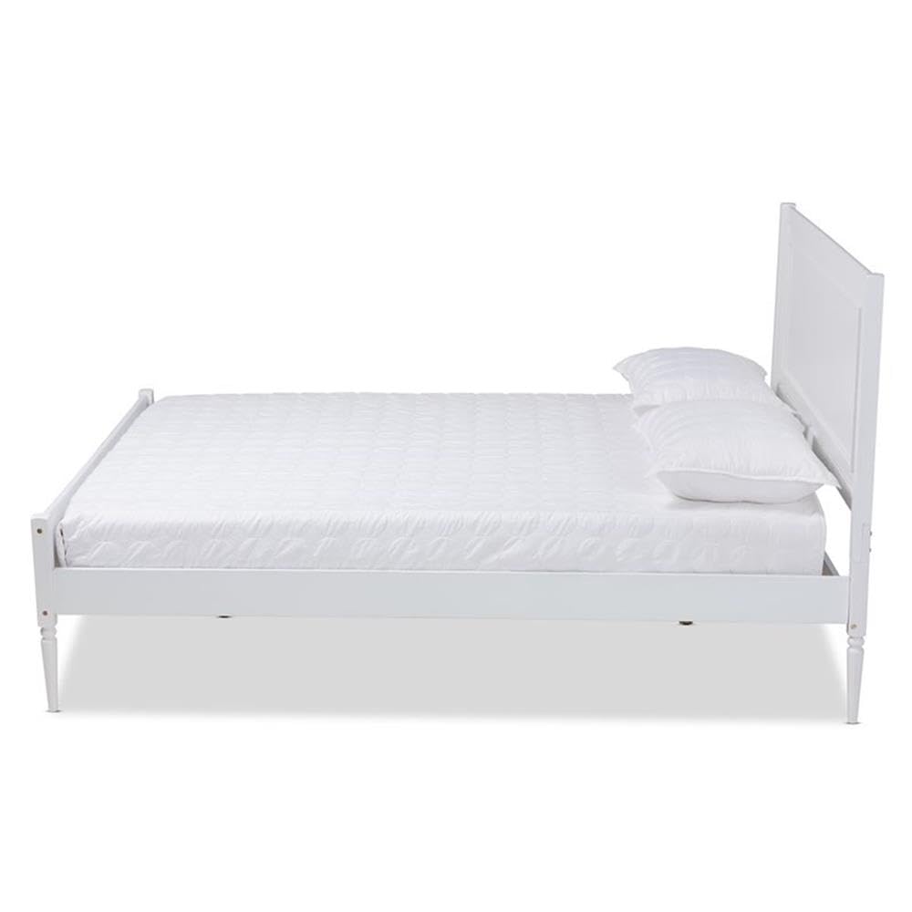 Baxton Studio Daniella Modern and Contemporary White Finished Wood Full Size Platform Bed