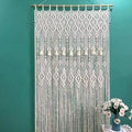 R.R.LALA Macrame Curtain Boho Curtain Cotton Rope Curtain I Home Decor Fringes for Decor, Bedroom, Kitchen, Living Room (40 x 80