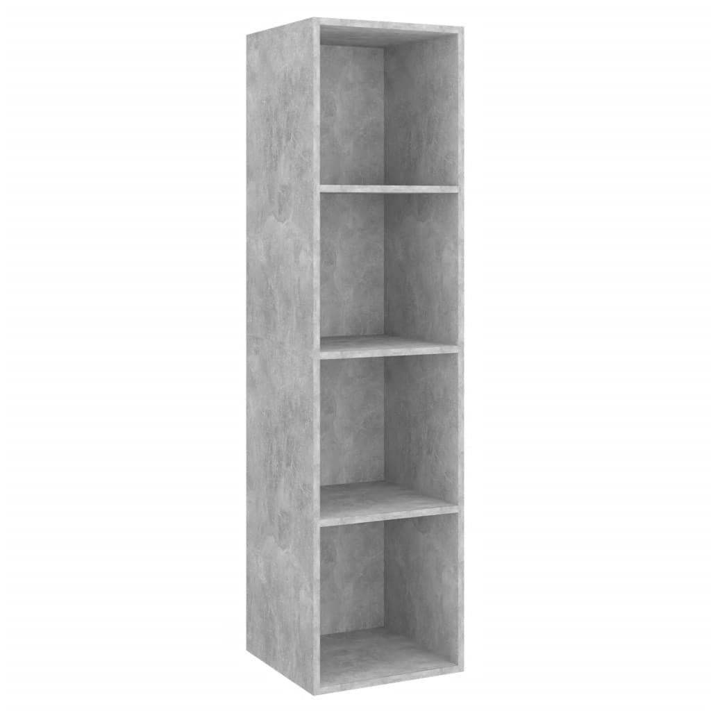 vidaXL Wall-mounted TV Cabinet Concrete Gray 14.6&quot;x14.6&quot;x56.1&quot; Chipboard