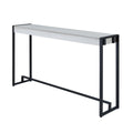 HomeRoots 402411 54 in. Distressed Sled Console Table White & Black