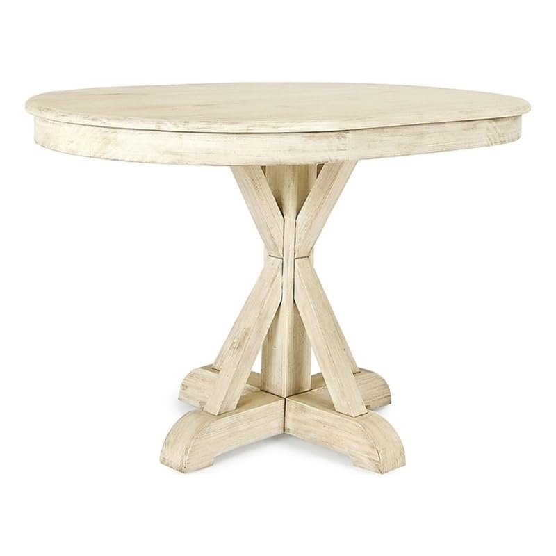 Kosas Home Gerald 47&Quot; Oval Solid Pine Wood Dining Table In Sunbleached Ivory