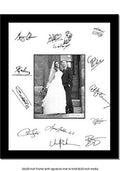 CreativePF [8x10-16x20bk-w] Signature Frame - Photo Frame with White Mat Holds 8x10-inch Media including Installed Wall Hangers