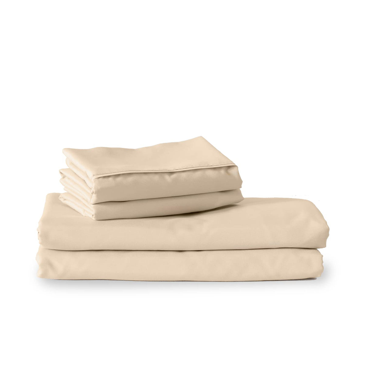Peachskinsheets Almond Ivory Sheet Set - 1500Tc Level Of Softness - Extra Soft Cooling Sheets For Hot Sleepers And Night Sweats