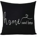 MFGNEH Home Sweet Home Quotes Farmhouse Pillow Covers 18x18 Inch,Farmhouse Decorative Lumbar Throw Pillow Case Cushion Cover,Hou