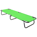 vidaXL Folding Sun Lounger - Green | Rust-Free Steel Frame | Durable 600D Polyester Fabric | Ideal for Outdoor Usage | Supports 