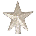 4 Petite Treasures Silver Glittered Mini Star Christmas Tree Topper - Unlit