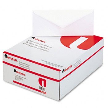 Universal Office Products 35210 Business Envelope, V-Flap, 10, White, 500/Box