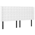 Vidaxl Led Headboard Home Indoor Bedroom Bed Accessory Upholstered Bed Header Furniture With Led White 72"X6.3"X46.5"/50.4" Faux Leather