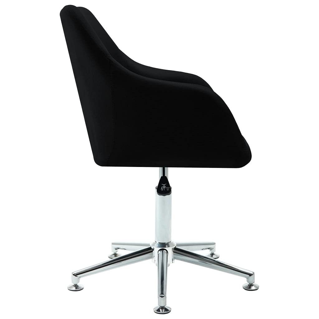 vidaXL Adjustable Swivel Office Chair with Armrests - Ergonomic Design, Comfortable Foam Padding | Black Fabric Upholstery with Steel Legs and Plywood Frame'.
