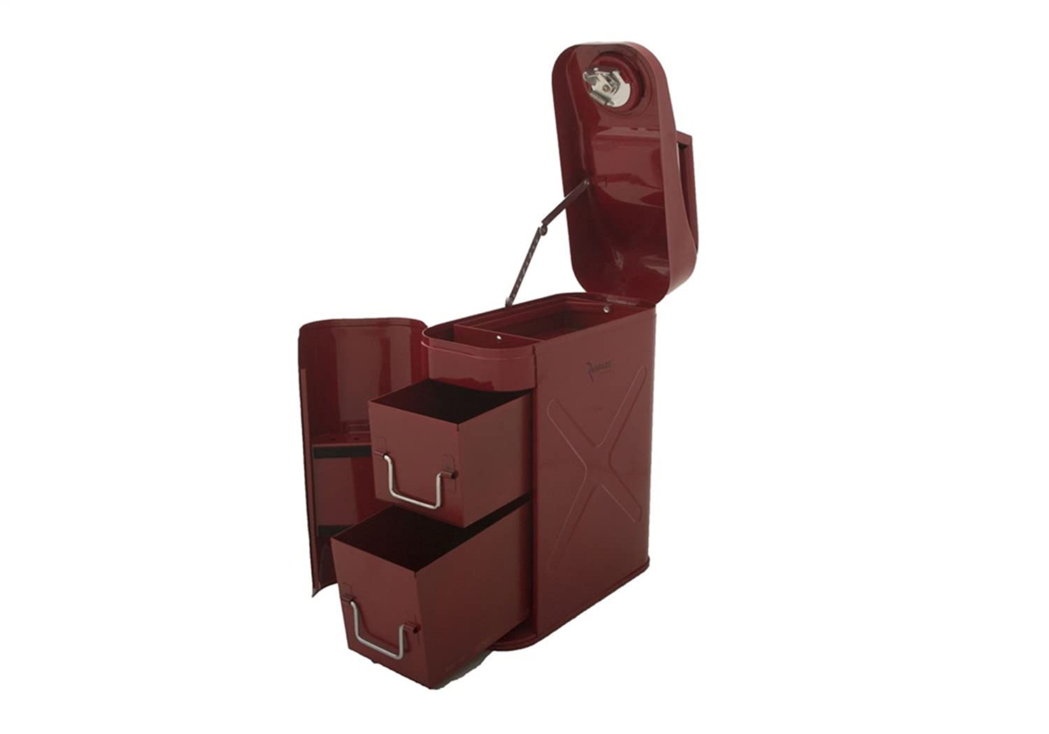 Rampage Products Trail Can Utility/Tool Box | Red, Fits 5-Gallon Metal Gas Can Mounts | 86619 | Universal Fit