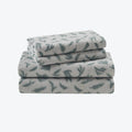 Flannel 100% Cotton Flannel Printed Sheet Set, Pine Branches color