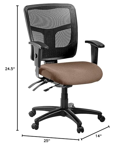 Lorell Ergomesh Series Managerial Mid-Back Chair