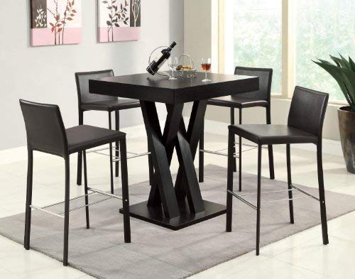 Coaster Home Furnishings Freda Double X-Shaped Base Square Bar Table Cappuccino