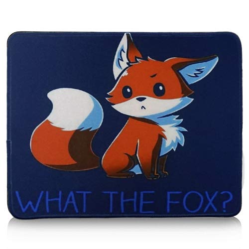 Fox Large Mouse Pad Funny Cute 12X10 Inches Table Mat For Gaming Office What The Fox