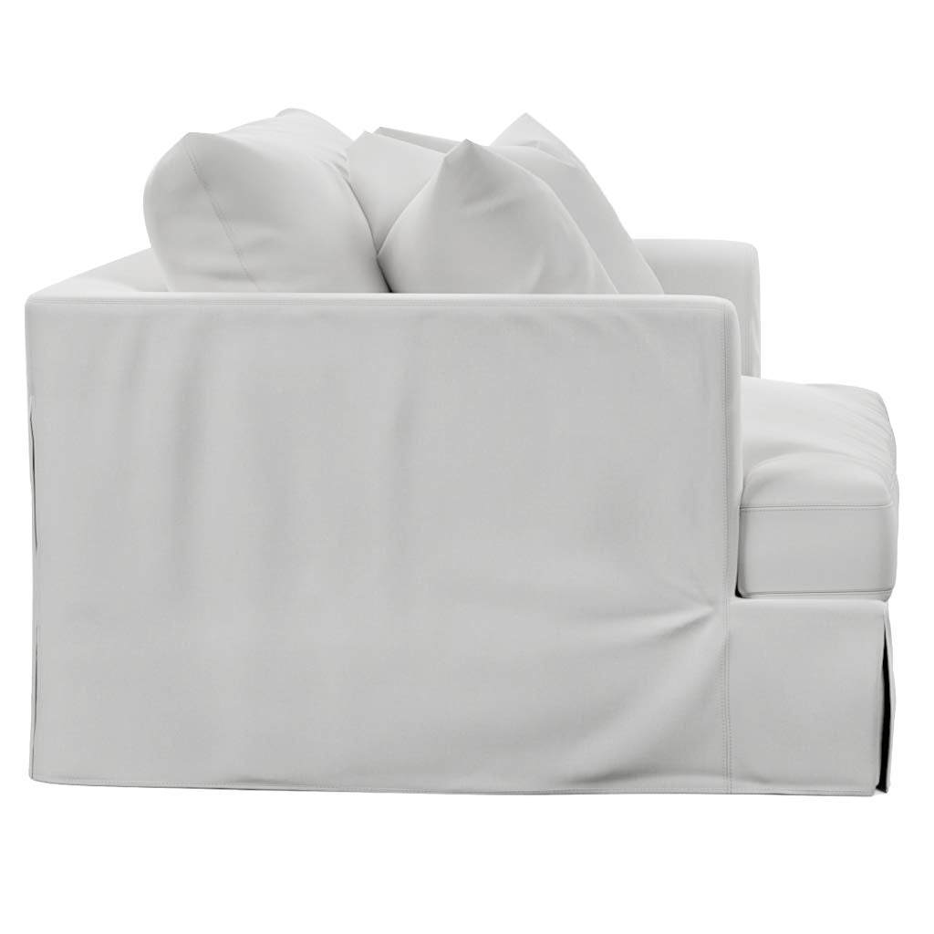 Sunset Trading Newport Slipcovered Chair and Half, Oversized 52" Wide, Performance Fabric White