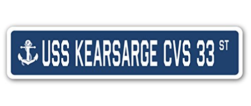 Uss Kearsarge Cvs 33 Street Sign Us Navy Ship Veteran Sailor Gift