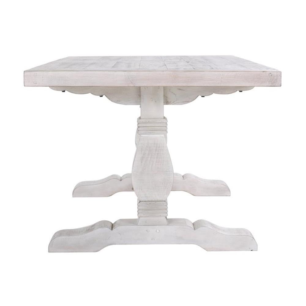 Kosas Home Quincy 94&Quot; Reclaimed Solid Pine Wood Dining Table In Nordic Ivory