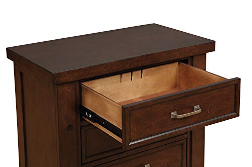 Coaster Furniture 3-Drawer Rectangular Nightstand, Brown, 28D x 17W x 29.75H, Pinot Noir Style, Modern Bedroom Storage
