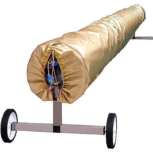 Solar Pool Covers For Inground Pools, Pools Reel Up To 18Ft, Heavy Duty Waterproof Solar Blanket Cover For Pool