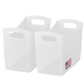 Modern Narrow Organizer Storage Bin, Clear Plastic Household Storage Container For Kitchen Pantry Storage, Under Sink Bin, Bathr
