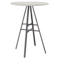 American Woodcrafters Jaidon Gray Metal High 30" Round Pub Table