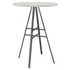American Woodcrafters Jaidon 3-Piece Gray Metal Pub Height Table Set with Backless Swivel Stools