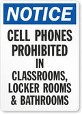 Smartsign S-7151-Al-10 'Notice - Cell Phones Prohibited' Aluminum Sign, 10' Length, 7' Width, 0.5' Height