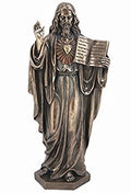 US 6.5 Sacred Heart of Jesus with Old Testament Cold Cast Bronze Statue