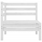 4 Piece Patio Lounge Set Solid Pinewood White