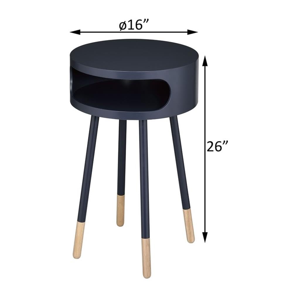 Sonria Wood Round End Table - Thumbnail 4